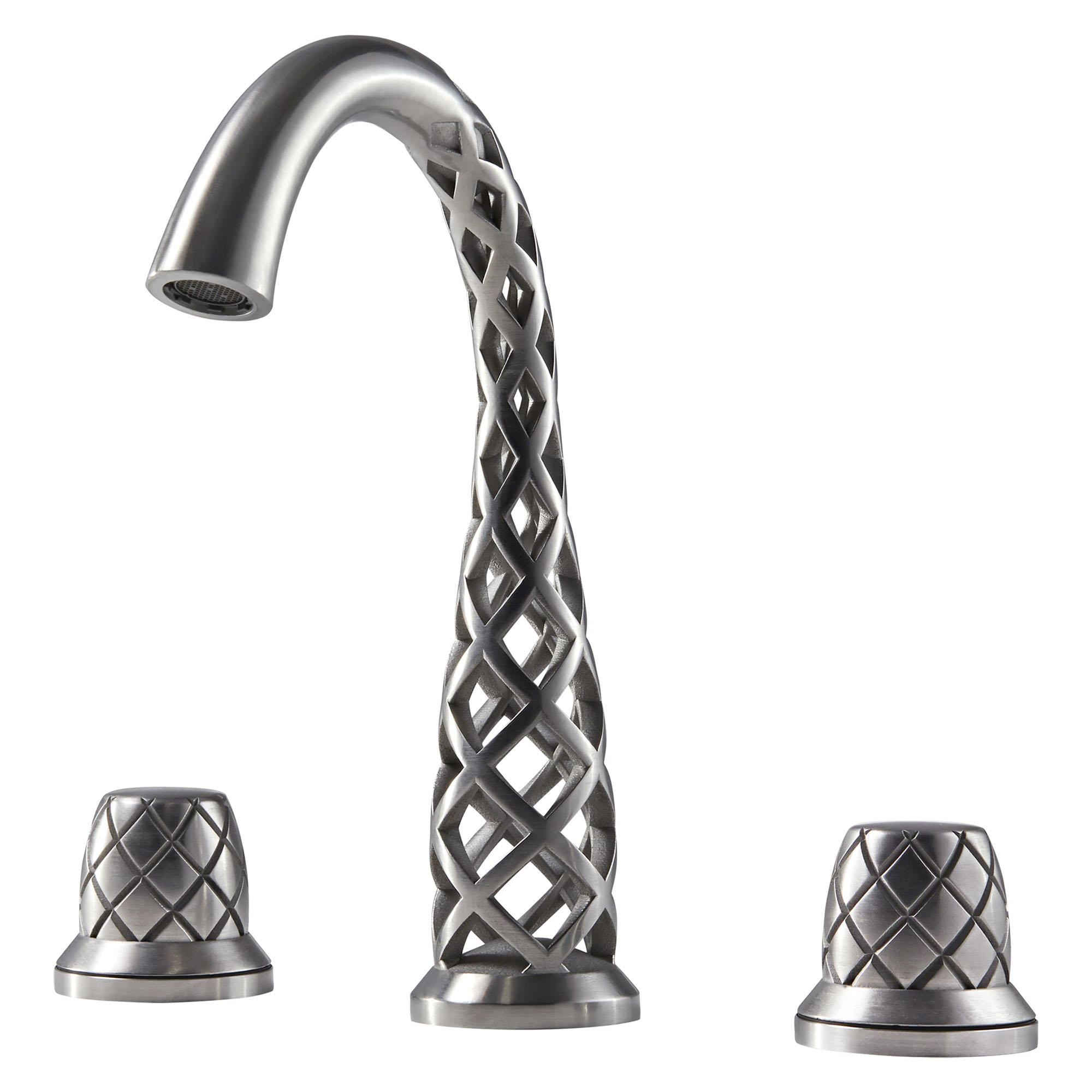 Vibrato 2- Handle Widespread 3D Printed Bathroom Faucet with Knob Handles